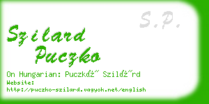 szilard puczko business card